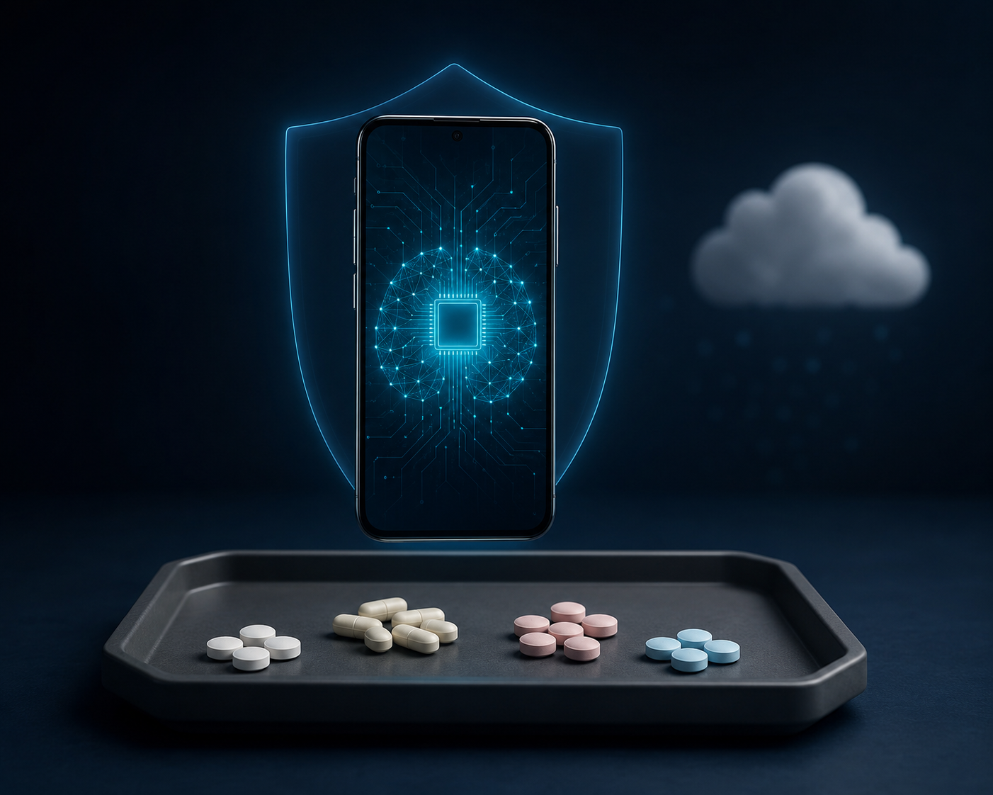 On-device AI architecture for private pill counting